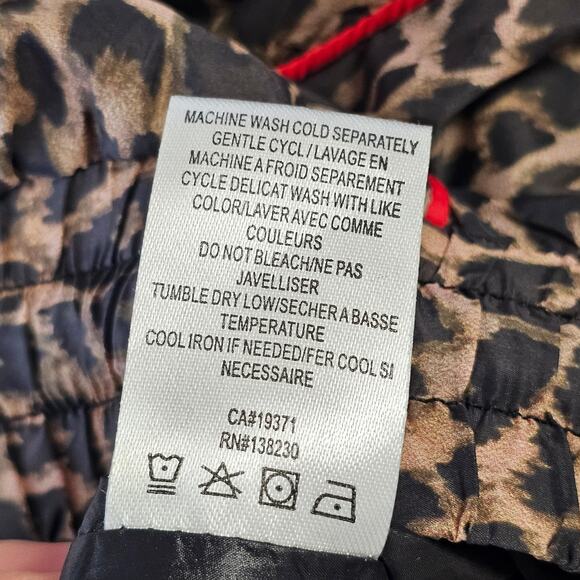 Pam & Gela Cheetah Print Nylon Track Pants Size Small Joggers Athleisure Lounge - Picture 9 of 10